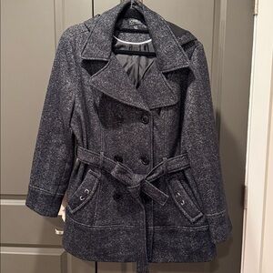 Jones New York | Charcoal Double-Breasted Pea Coat | Sz XL